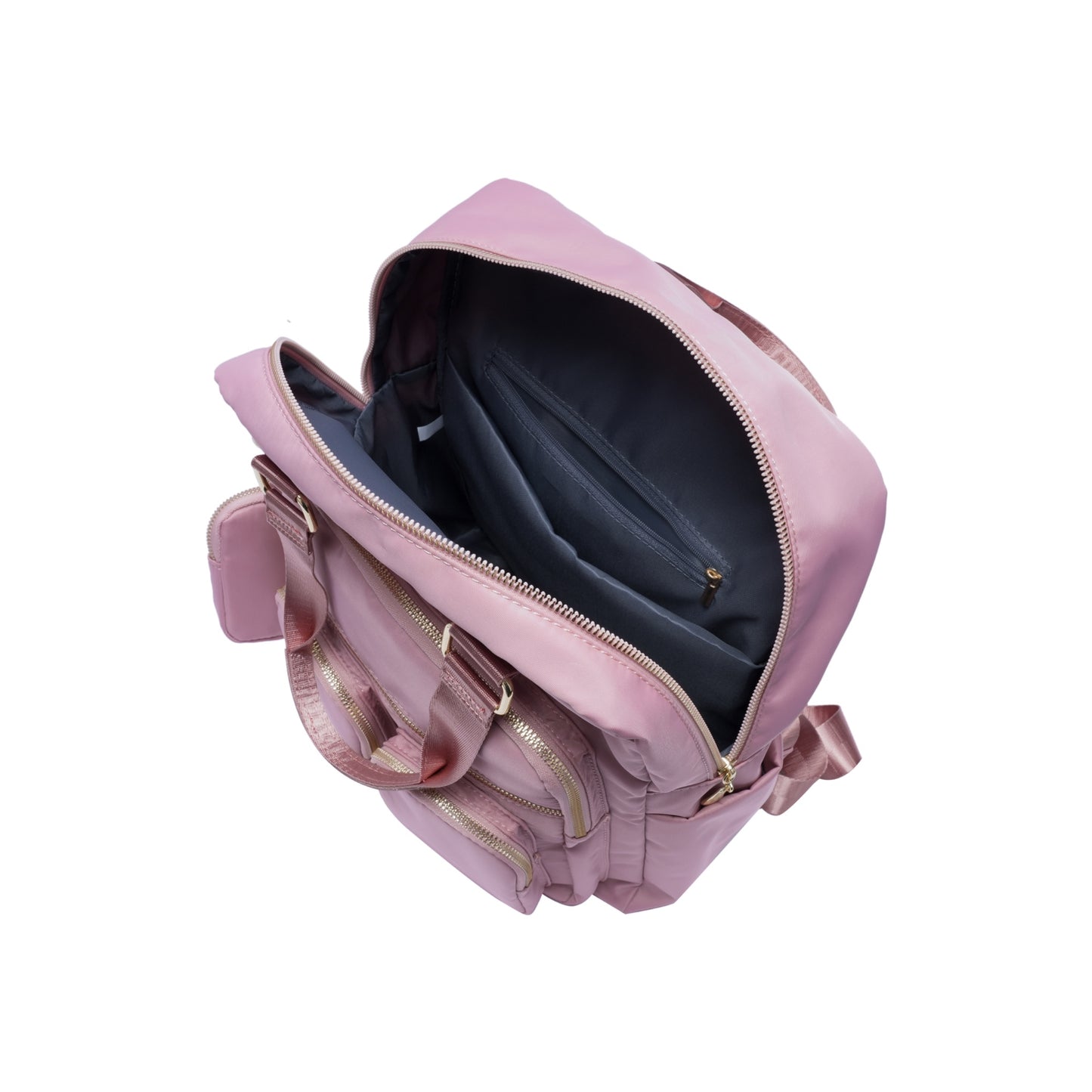 Mochila de Nylon Impermeável com Multi-Bolsos