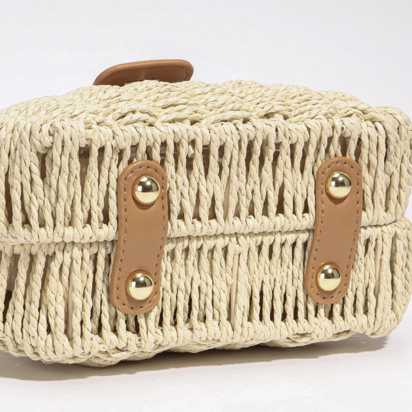 Bolsa de Praia em Palha Sintética com Fecho Metálico