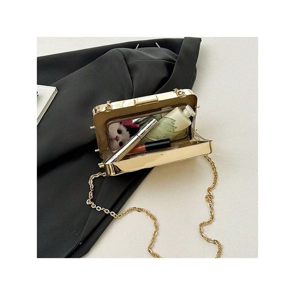 Clutch Metalizada Texturizada