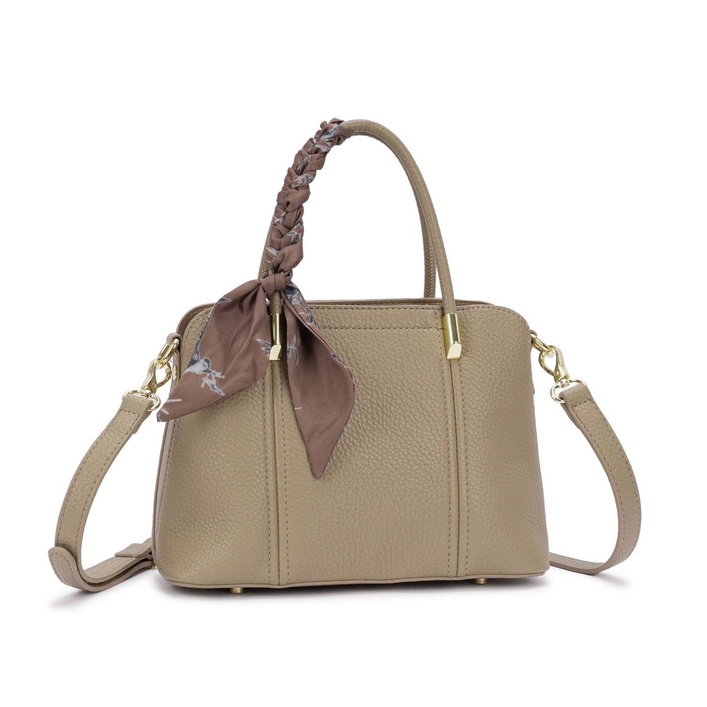 Bolsa Handbag com Lenço e Alça Transversal