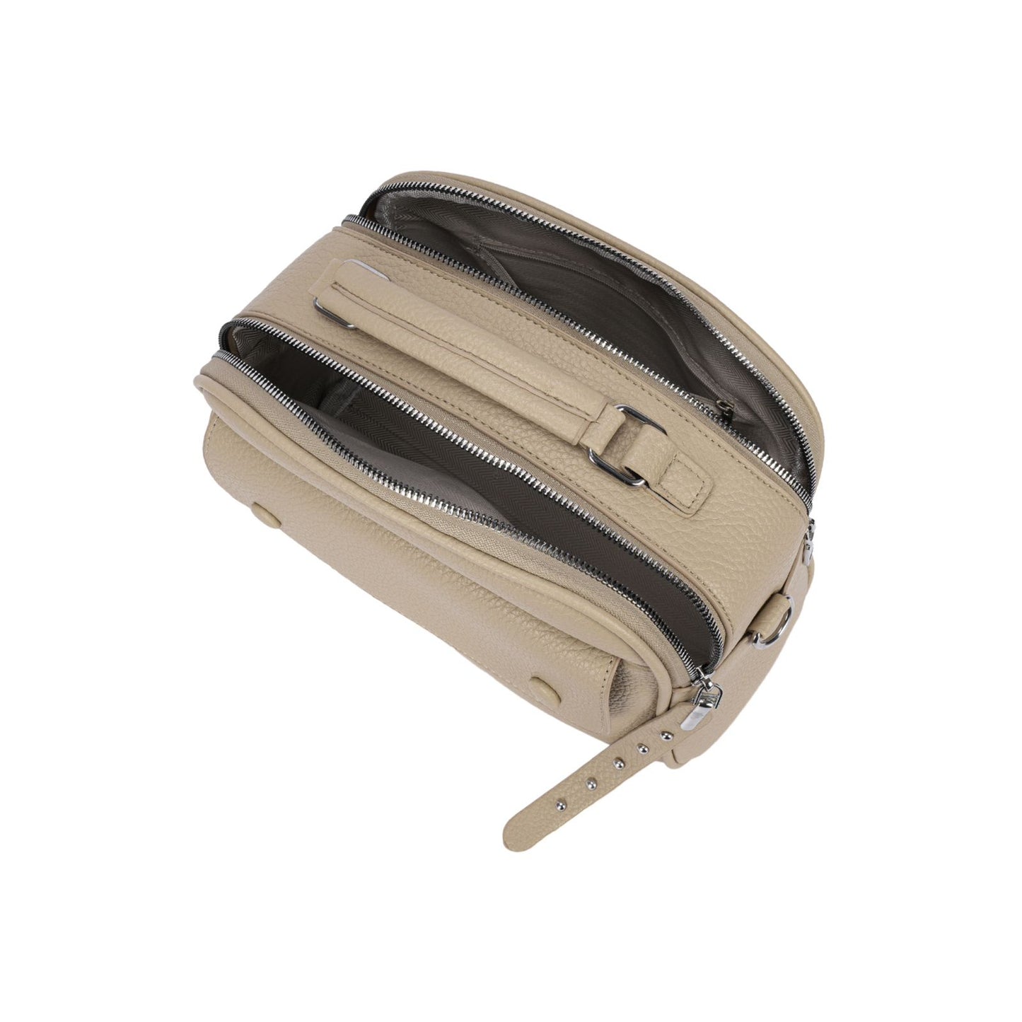 Bolsa Baú com Bolsos Frontais e Alça Transversal