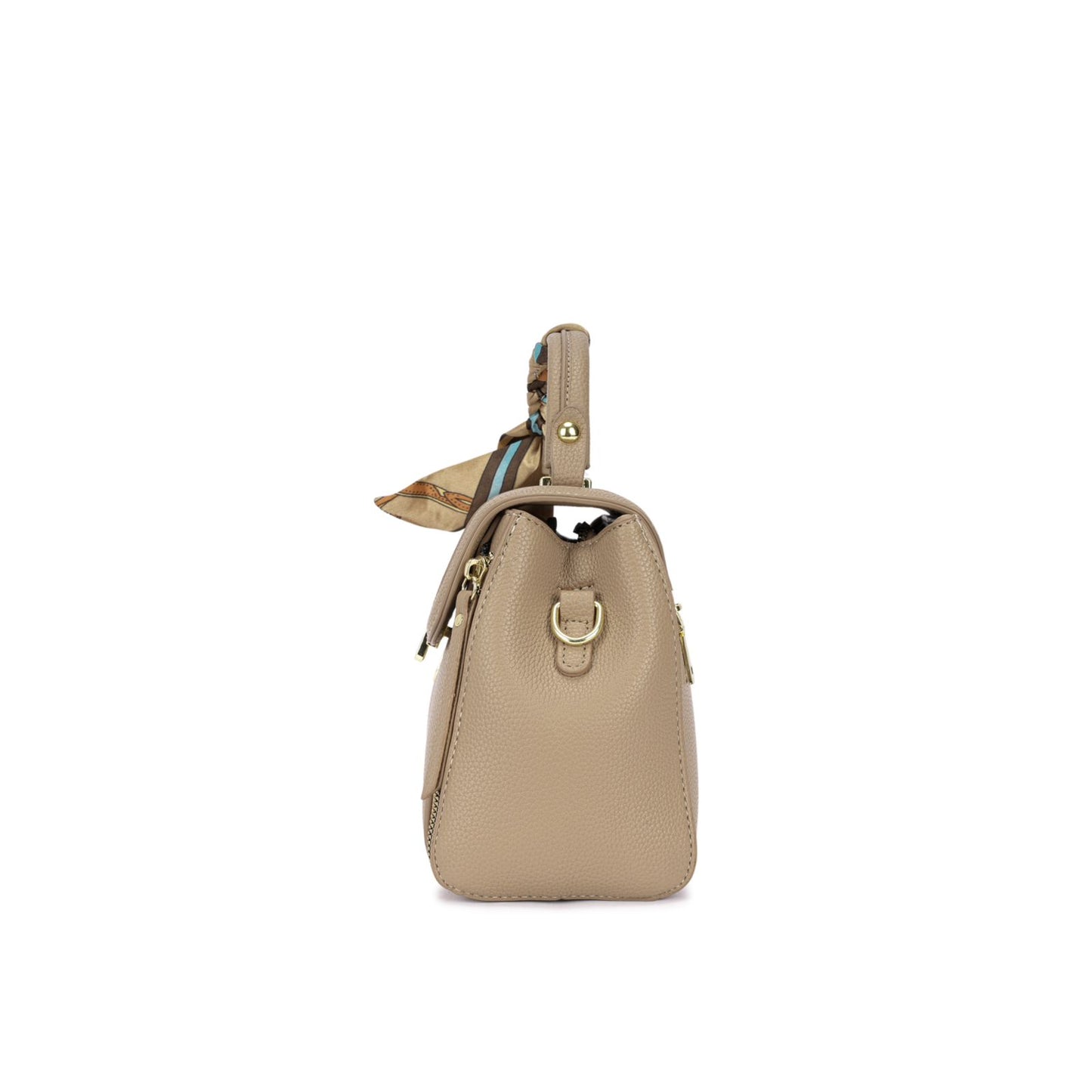 Bolsa de Mão com Lenço Decorativo e Alça Transversal