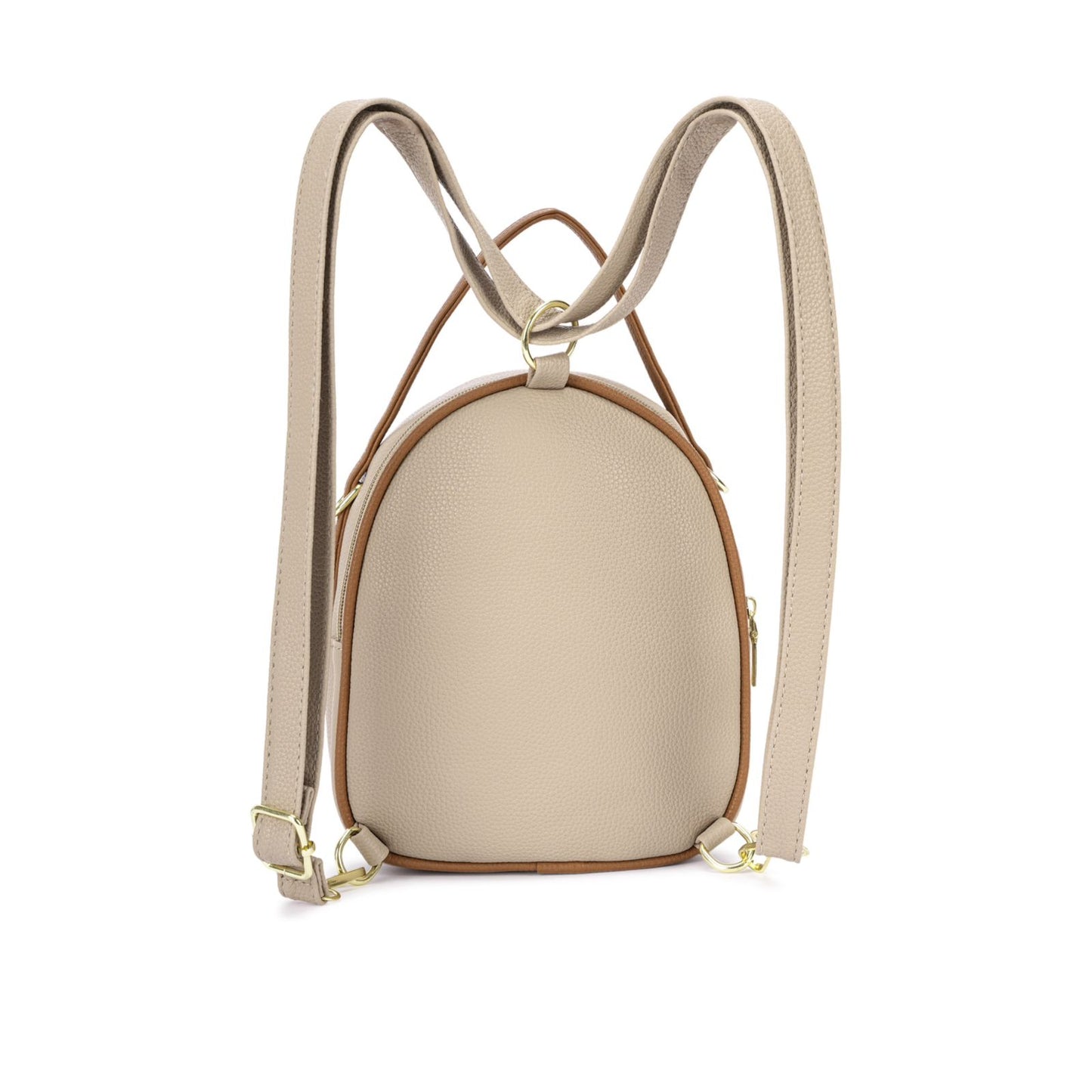 Mini Mochila Feminina com Alça Regulável e Bolsos Frontais