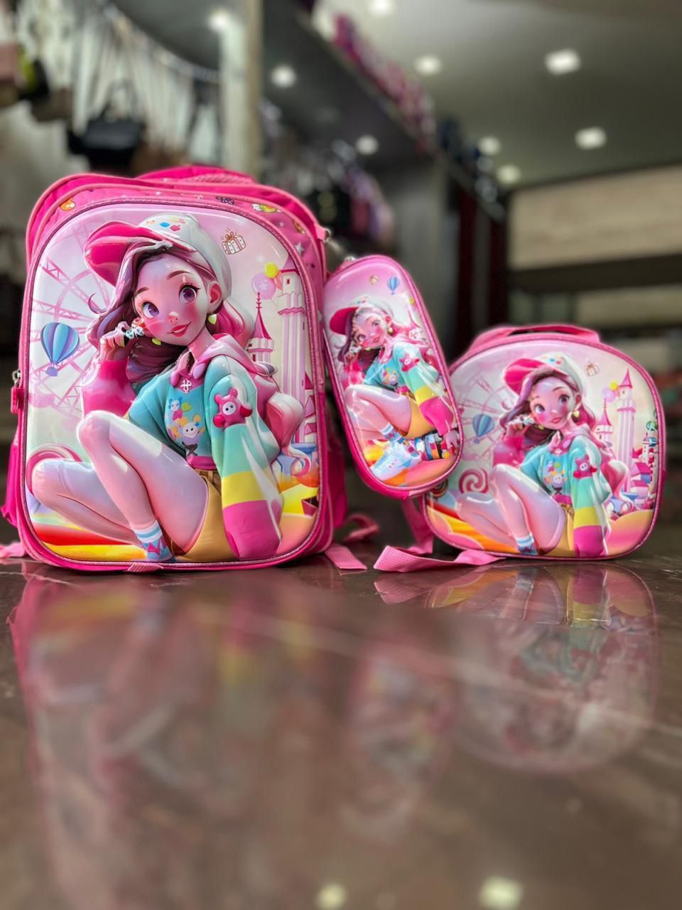 Kit Escolar 3 Peças – Mochila, Lancheira e Estojo