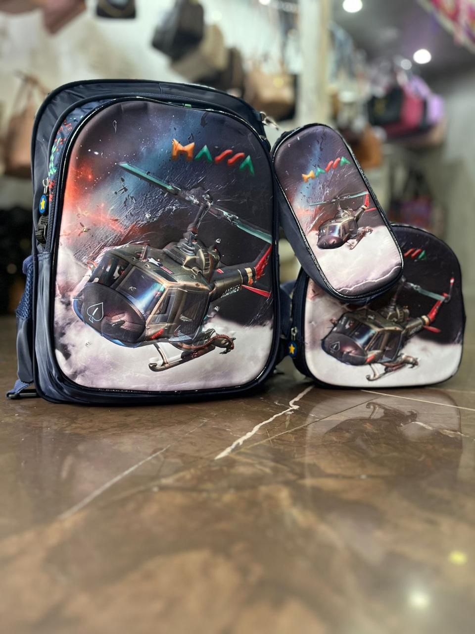 Kit Escolar 3 Peças – Mochila, Lancheira e Estojo