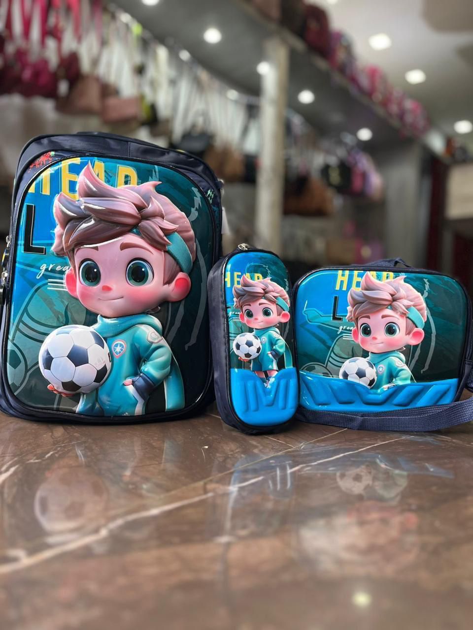 Kit Escolar 3 Peças – Mochila, Lancheira e Estojo