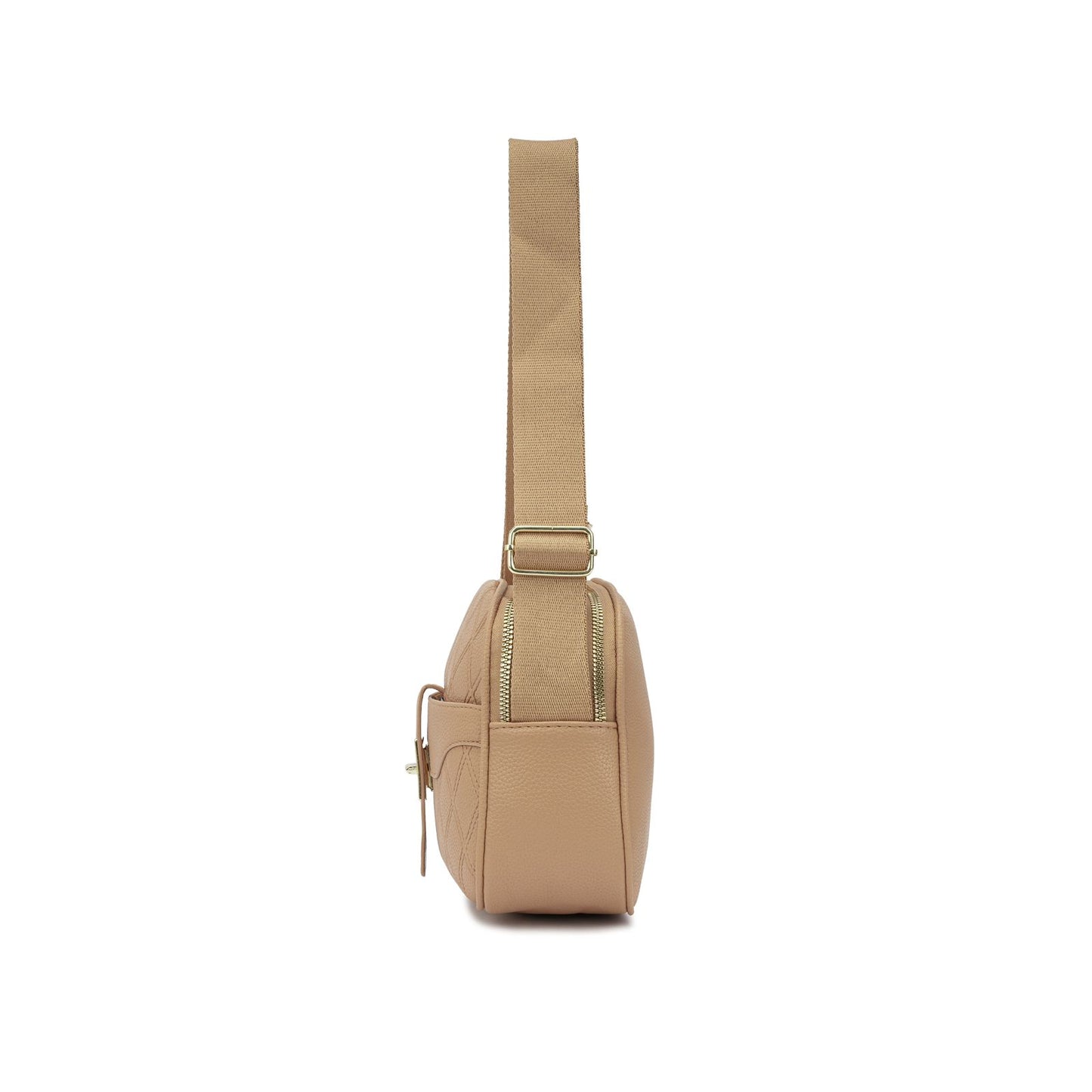 Bolsa Transversal Matelassê com Alça Larga