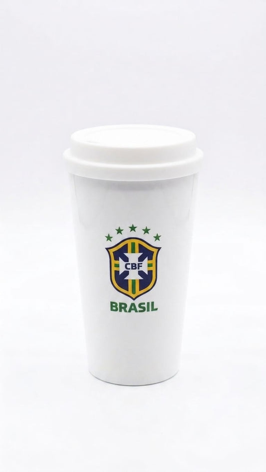 Copo plástico com tampa
