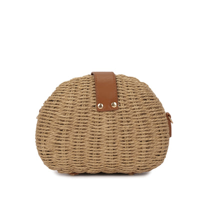Bolsa Pequena Estruturada em Palha