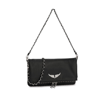 Bolsa Tiracolo com Corrente e Detalhe Metálico