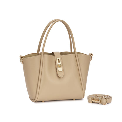 Bolsa Estruturada com Fivela Dourada