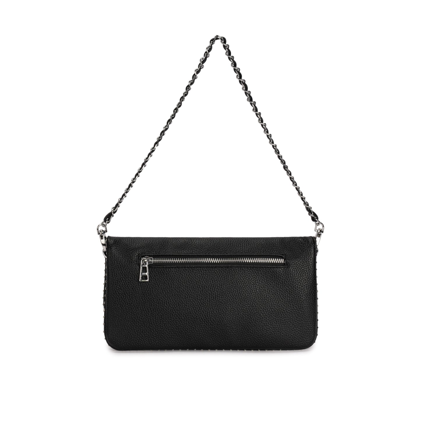 Bolsa Tiracolo com Corrente e Detalhe Metálico