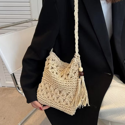 Bolsa de Praia Transversal em Palha