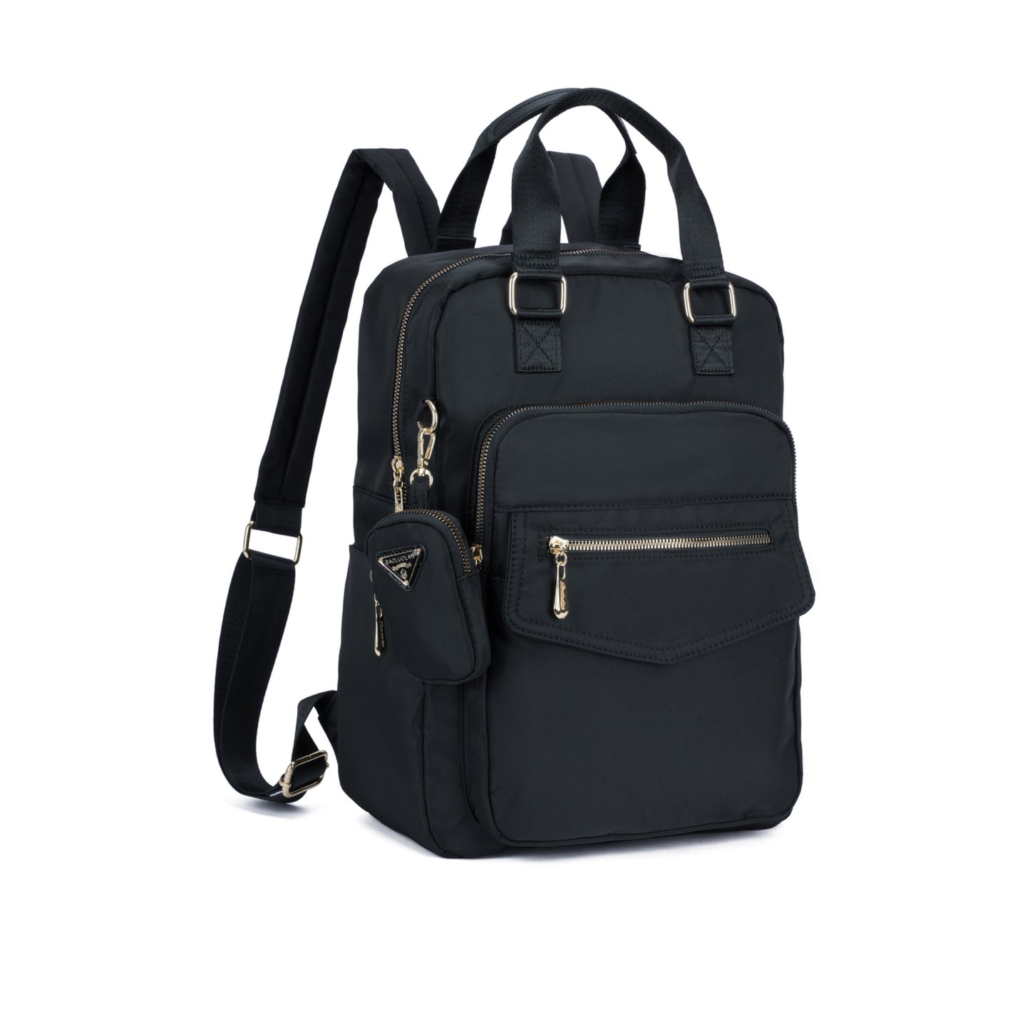 Mochila Grande de Nylon Impermeável com Porta-moedas