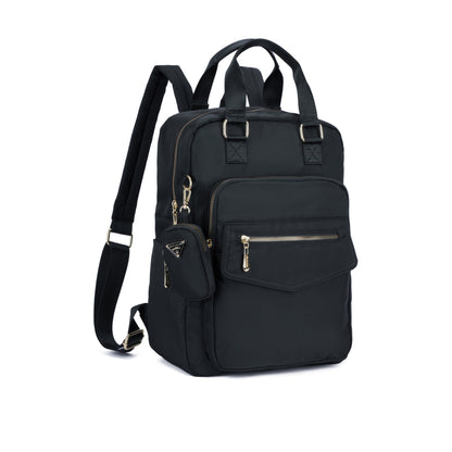 Mochila Grande de Nylon Impermeável com Porta-moedas