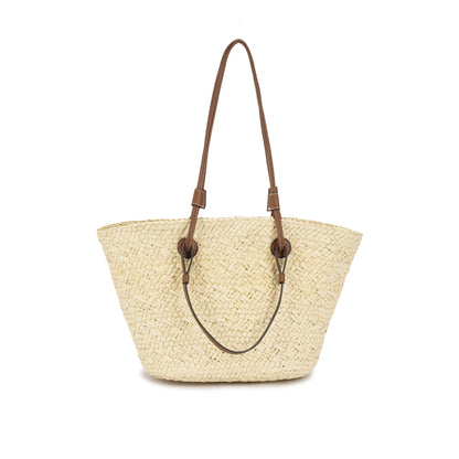 Bolsa Shopper em Palha Sintética com Alças Longas