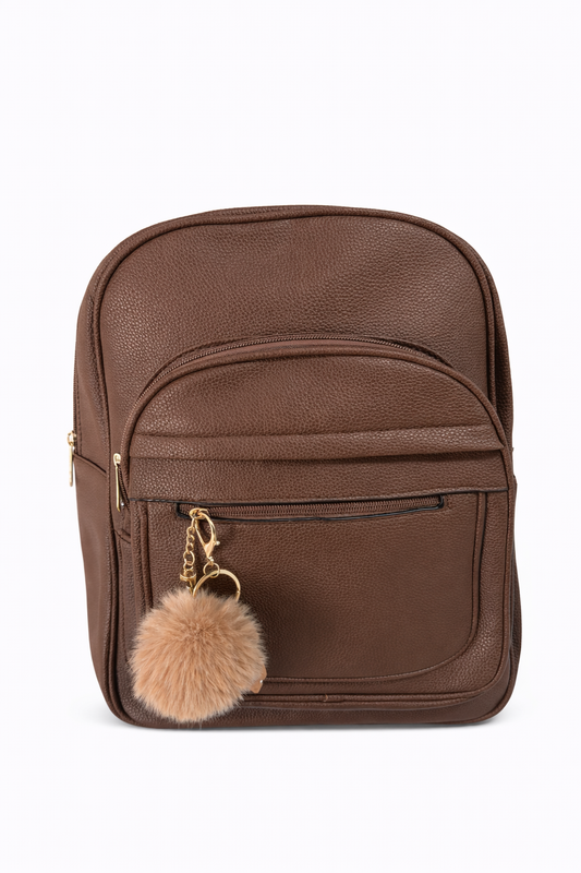 Mochila courino com Pompom