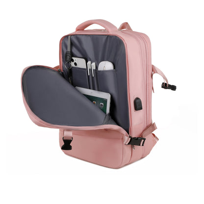 Mochila de viagem expansível