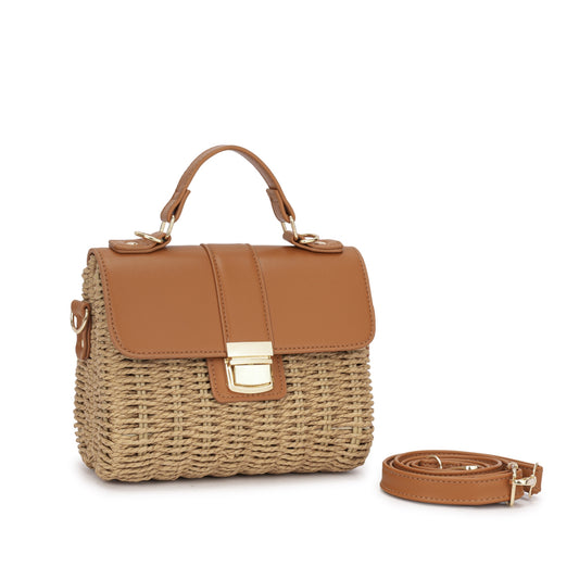 Bolsa de Praia Estruturada em Palha