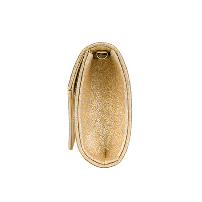 Clutch de Festa com Strass e Alça de Corrente