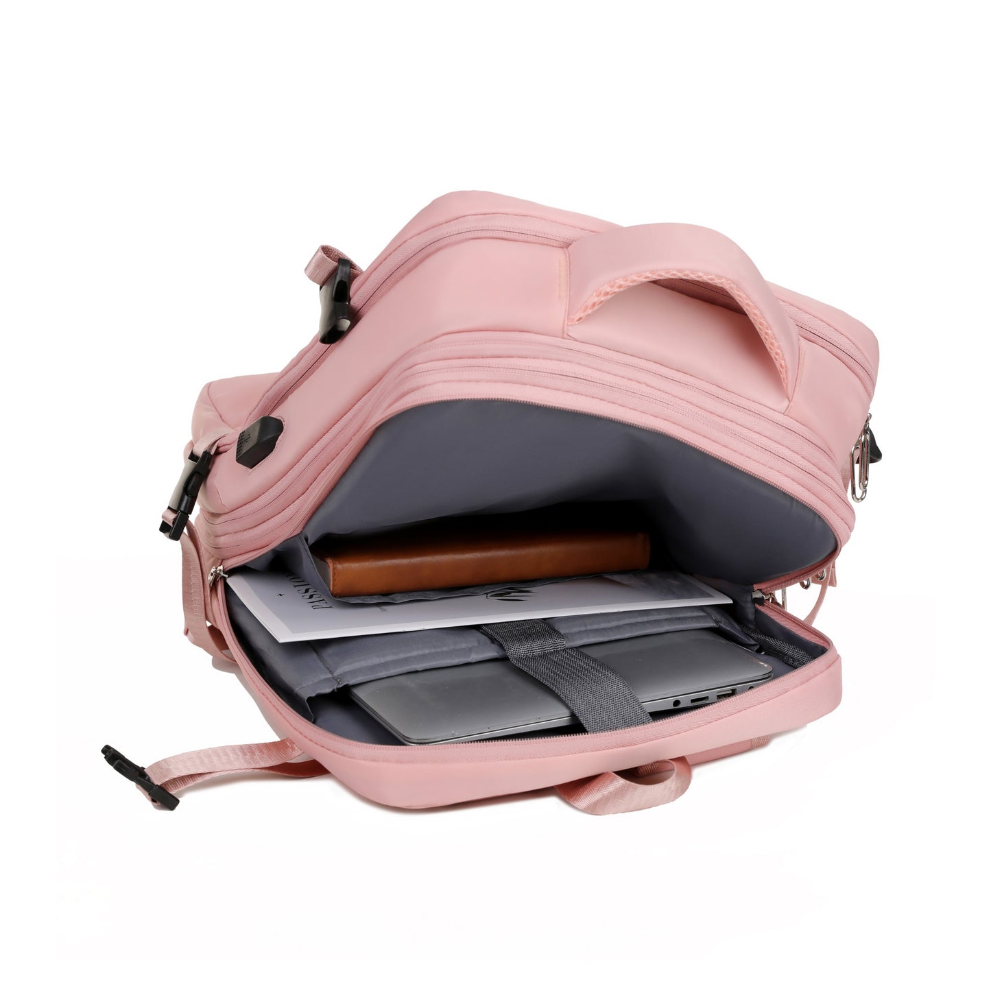 Mochila de viagem expansível