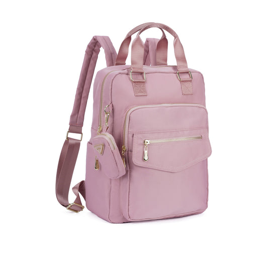 Mochila Grande de Nylon Impermeável com Porta-moedas