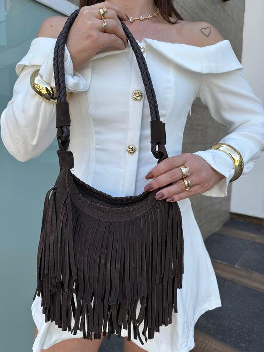Bolsa Franjas em 100% Couro
