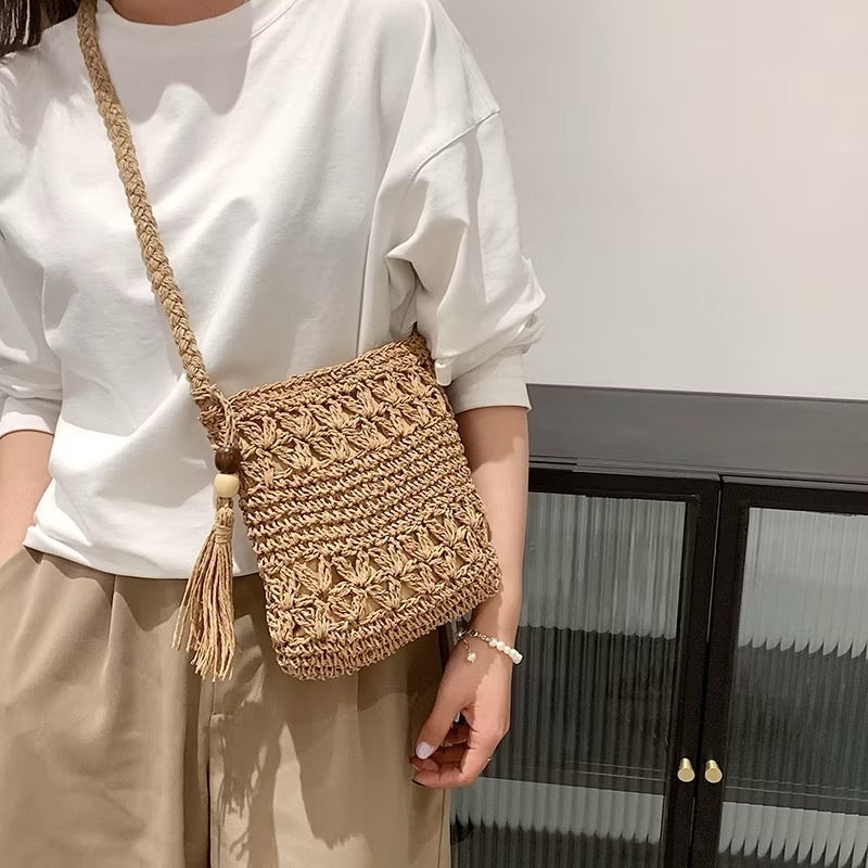 Bolsa de Praia Transversal em Palha