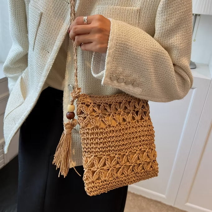 Bolsa de Praia Transversal em Palha