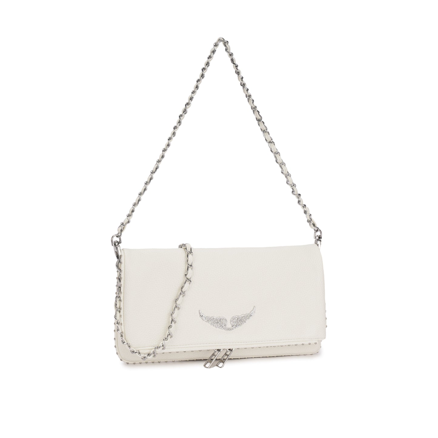 Bolsa Tiracolo com Corrente e Detalhe Metálico