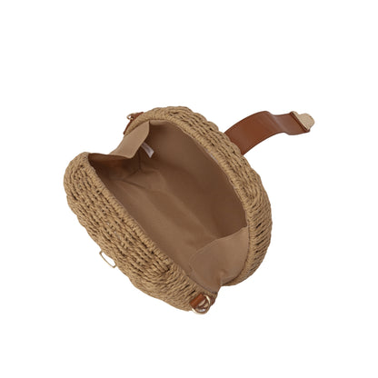 Bolsa Pequena Estruturada em Palha