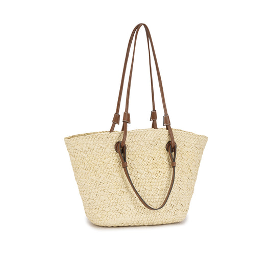 Bolsa Shopper em Palha Sintética com Alças Longas
