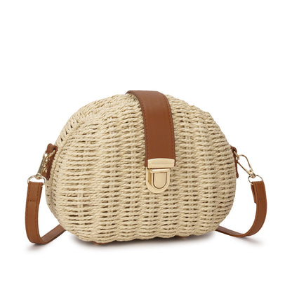 Bolsa Pequena Estruturada em Palha