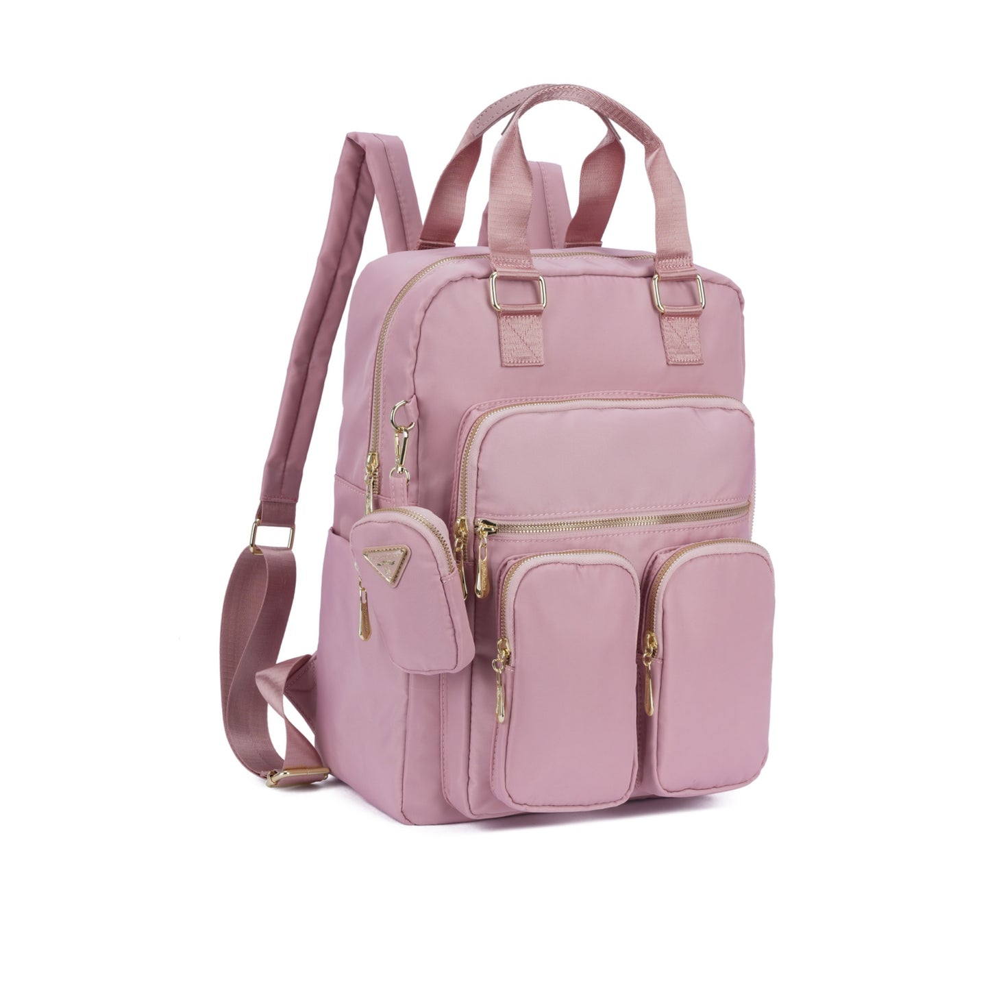 Mochila de Nylon Impermeável com Multi-Bolsos