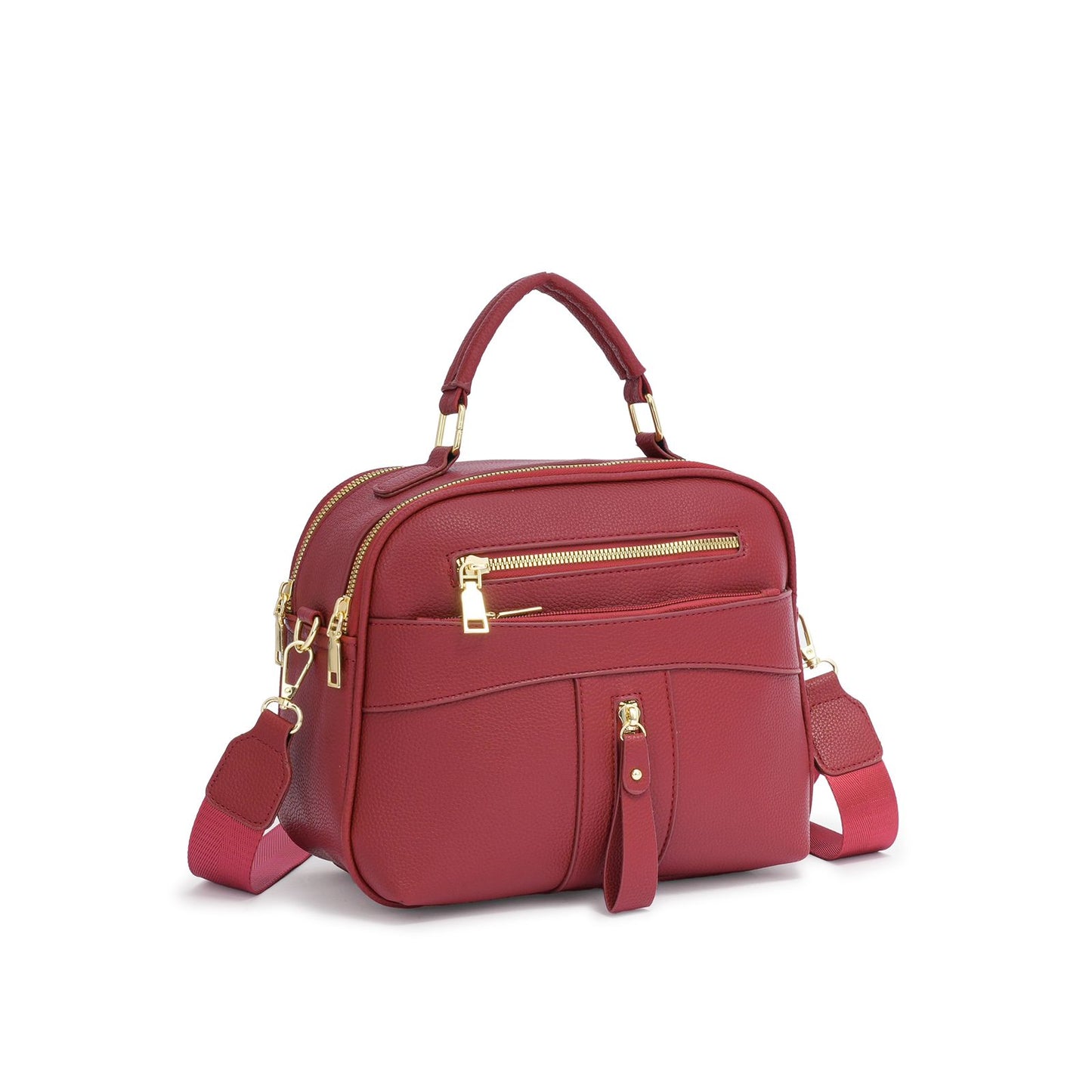 Bolsa Estruturada com Alça de Mão e Transversal