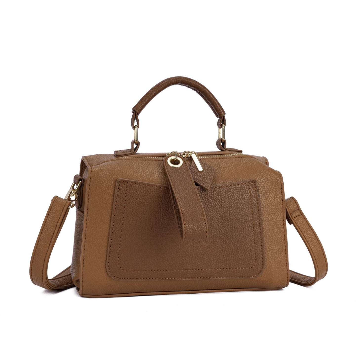 Bolsa Estruturada com Bolso Frontal e Alça Transversal