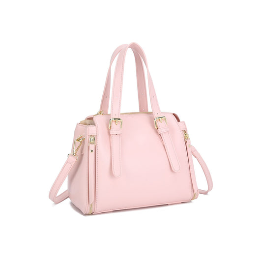 Bolsa Handbag com Zíper e Alças Duplas