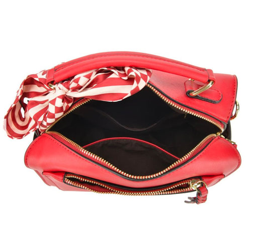 Bolsa Feminina Estruturada com Lenço Estilo