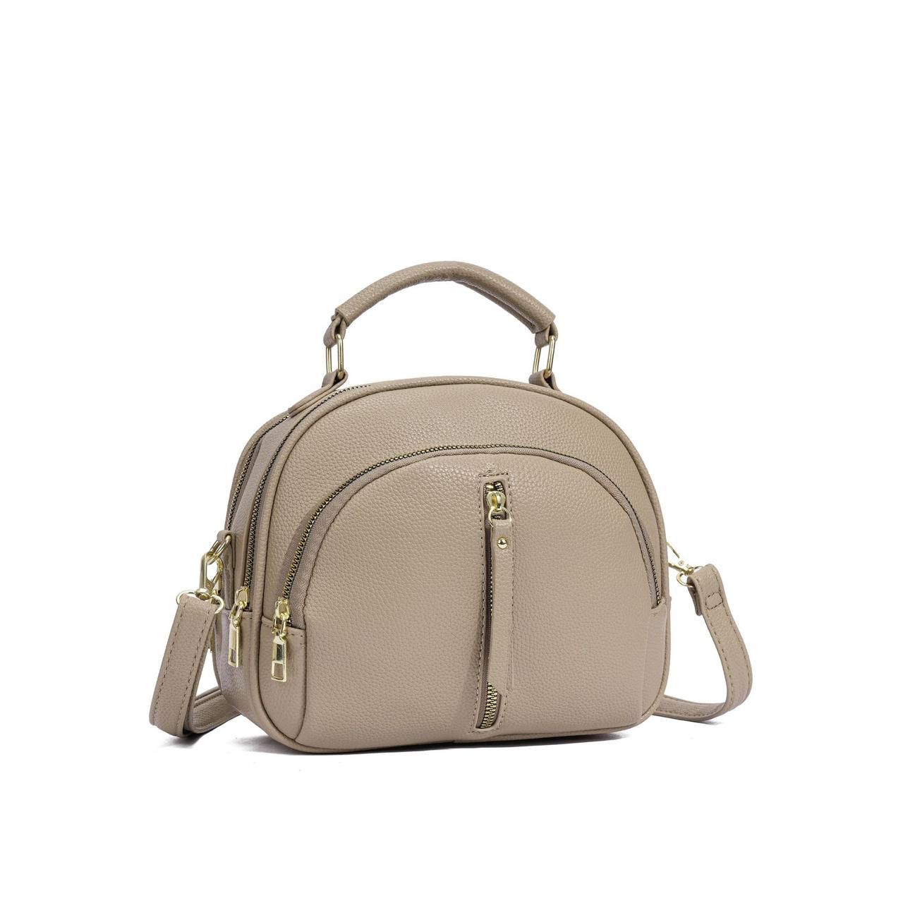 Bolsa Feminina Estruturada com Zíper Duplo Frontal