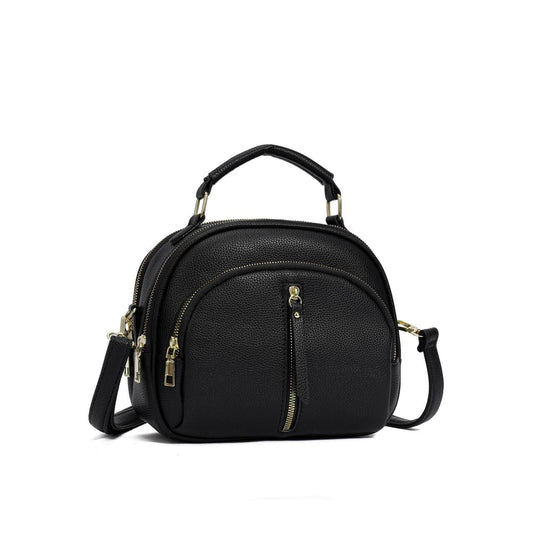 Bolsa Feminina Estruturada com Zíper Duplo Frontal