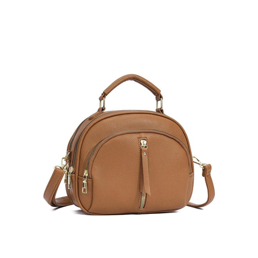 Bolsa Feminina Estruturada com Zíper Duplo Frontal