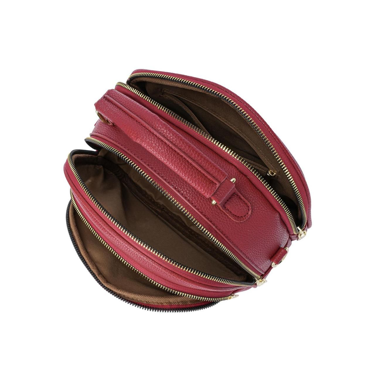 Bolsa Feminina Estruturada com Zíper Duplo Frontal