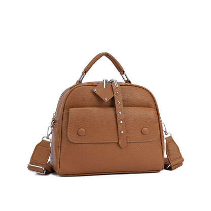 Bolsa Baú com Bolsos Frontais e Alça Transversal