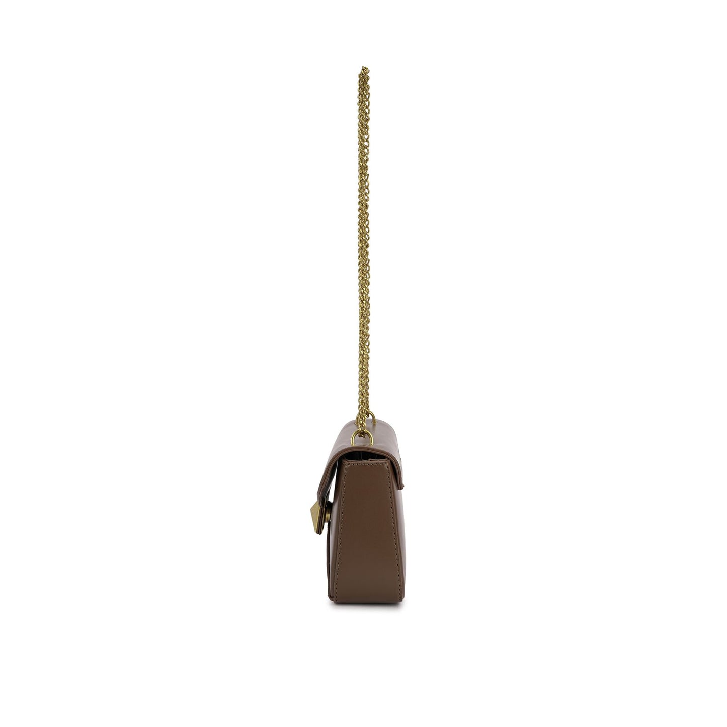 Bolsa Flap com Corrente e Detalhe Piramidal
