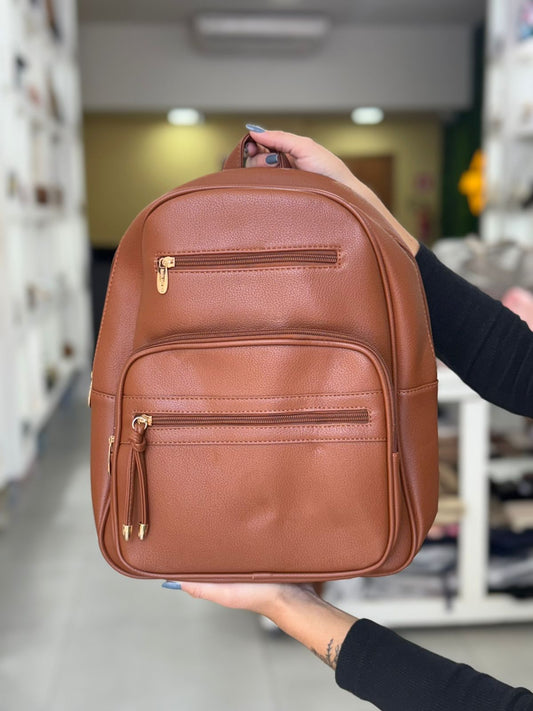Mochila 3 zíper – Elegância, organização e praticidade no dia a dia!