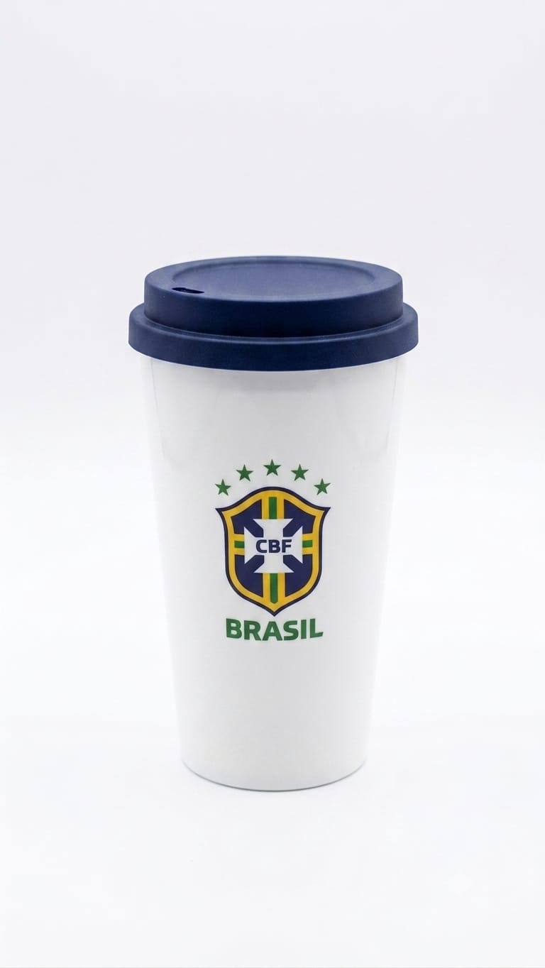 Copo plástico com tampa