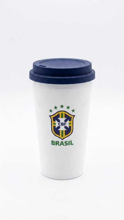Copo plástico com tampa