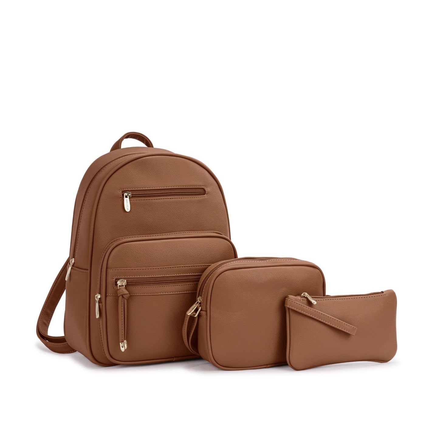 Mochila Feminina 3 em 1 com Bolsas Transversais e Necessaire