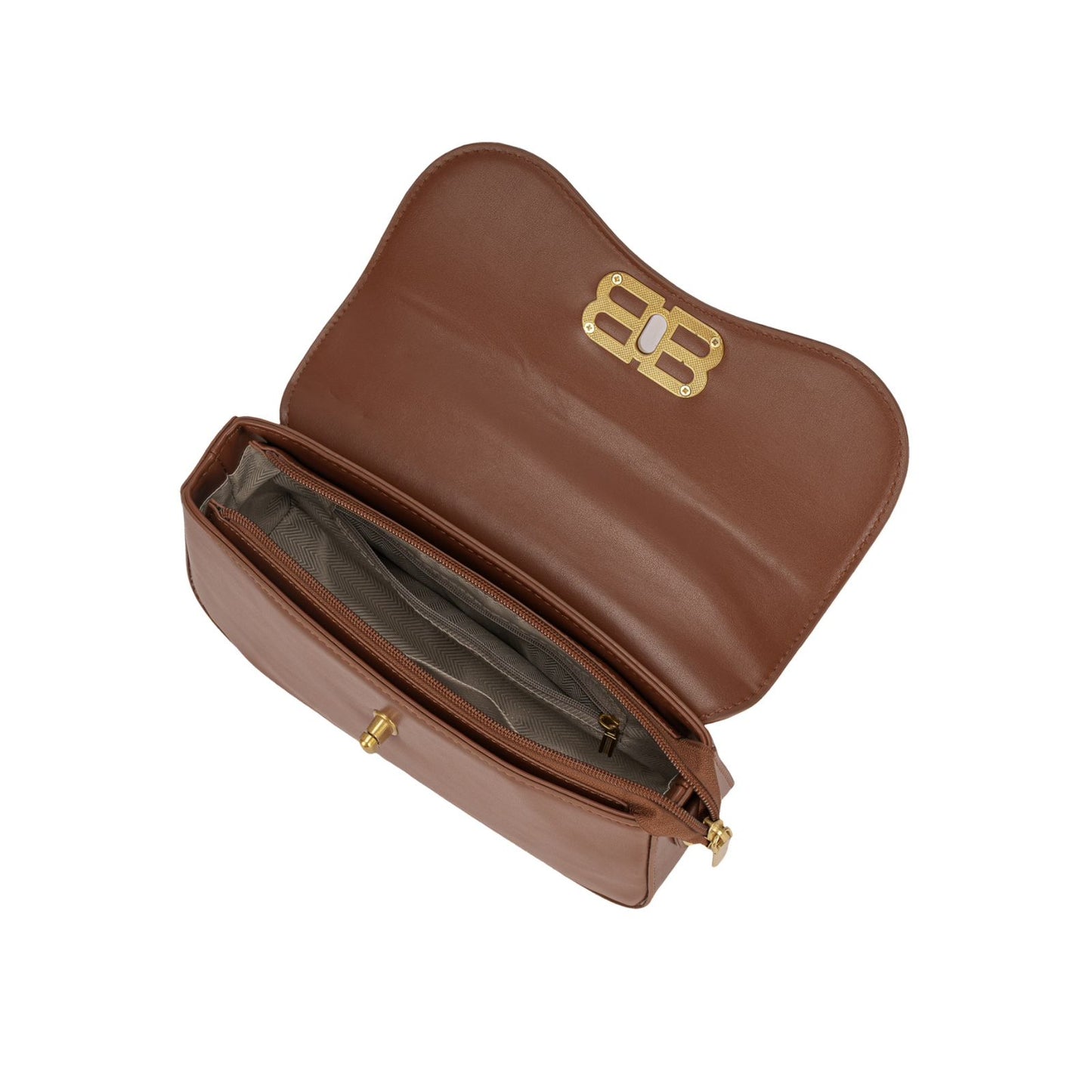 Bolsa Feminina Transversal com Fecho Metálico