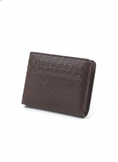 Carteira Masculina Premium Slim – Couro Texturizado com Fecho de Pressão